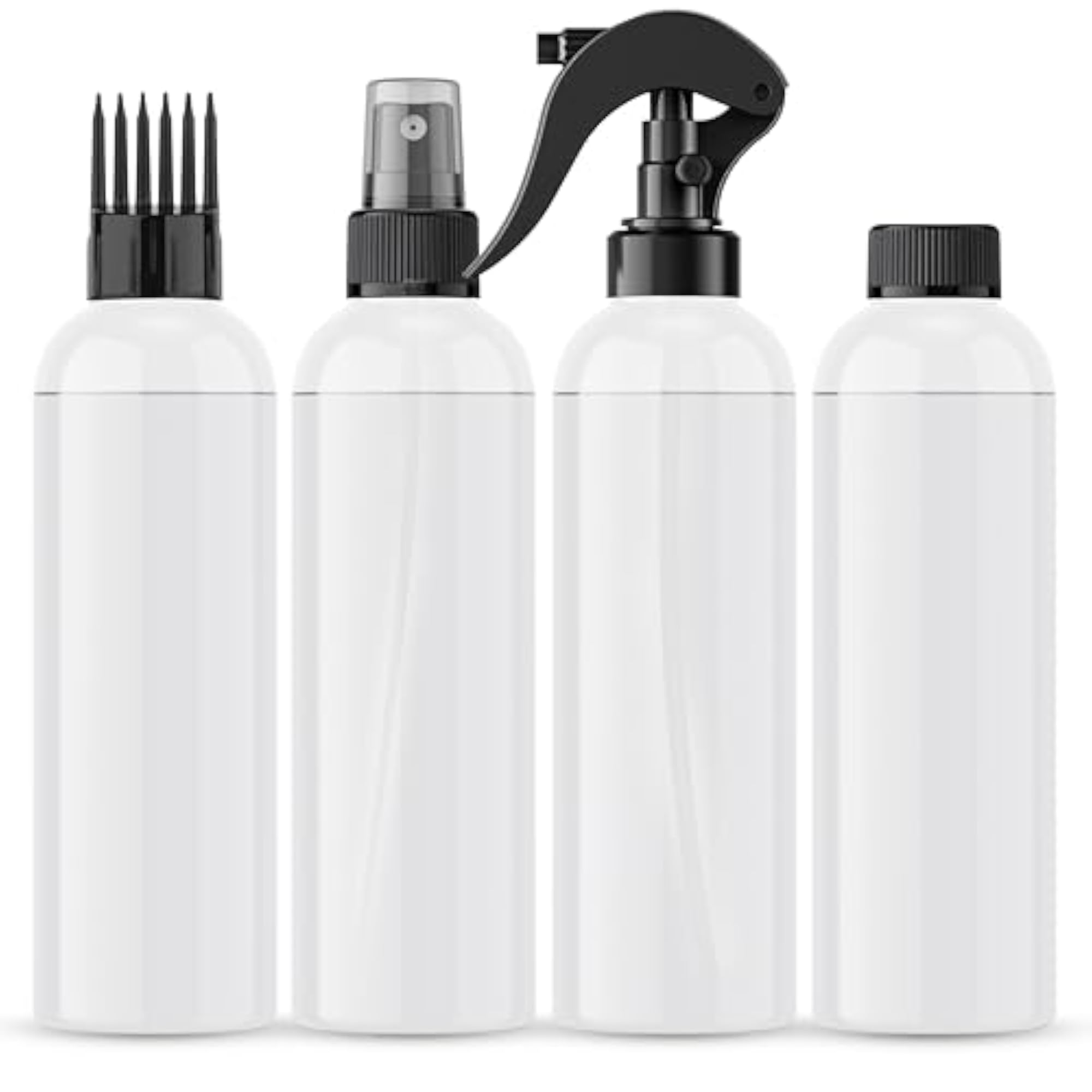 200ml Transparent Clear Refillable Spray Bottle Set, Pack of 4